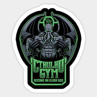 Cthulhu Gym - Muscular Bodybuilder Monster Sticker